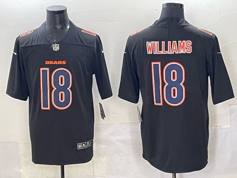 Men 2025 Nike Chicago Bears #18 Williams Black Limited NFL Jersey style 011->chicago bears->NFL Jersey